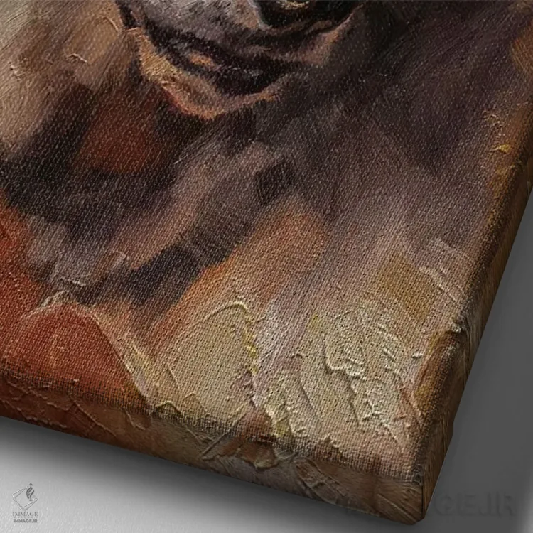 تابلو دکوراتیو مشکل به راه افتاده اثر مارک مک کنا - نمای نزدیک بافت بوم