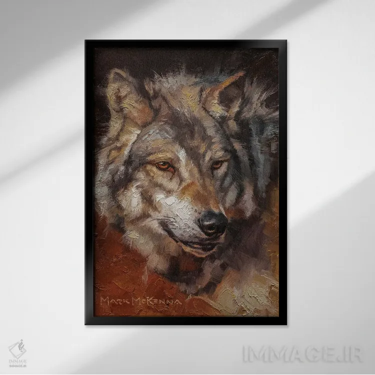 تابلو دکوراتیو مشکل به راه افتاده اثر مارک مک کنا - نمای قابدار مشکی