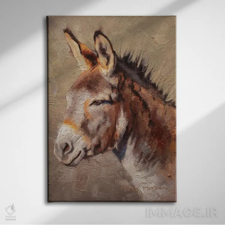 تابلو دکوراتیو الاغ کوچک اثر مارک مک کنا - نمای روبهرو روی دیوار