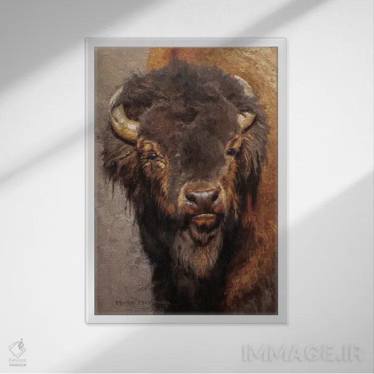 تابلو دکوراتیو سرباز سابقه دار اثر مارک مک کنا - نمای قابدار سفید