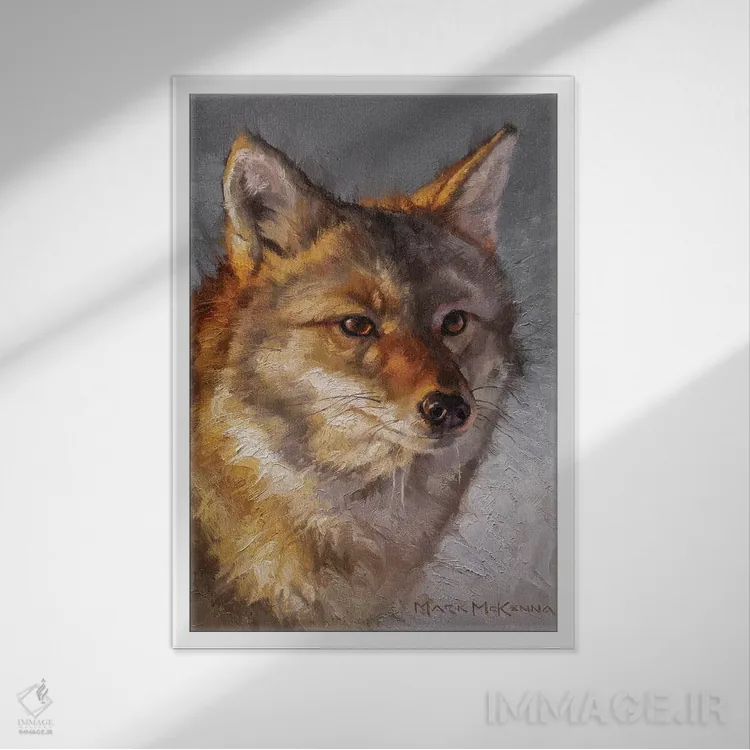 تابلو دکوراتیو قصد و نیت اثر مارک مک کنا - نمای قابدار سفید