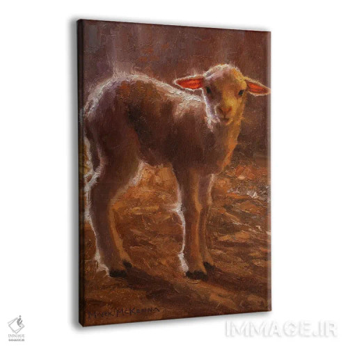 تابلو دکوراتیو بره اثر مارک مک کنا - نمای پرسپکتیو محصول