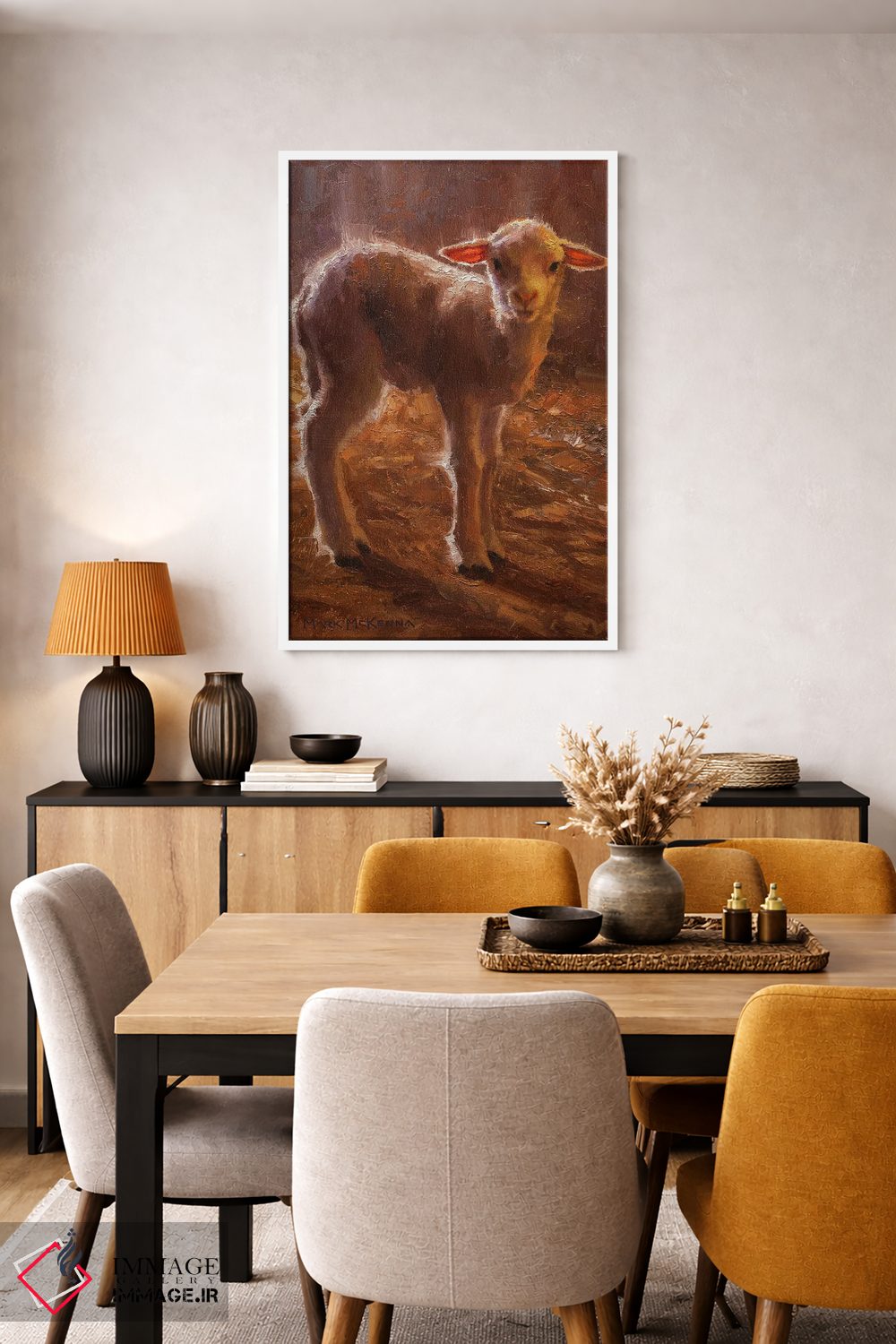 تابلو دکوراتیو بره اثر مارک مک کنا - D6W