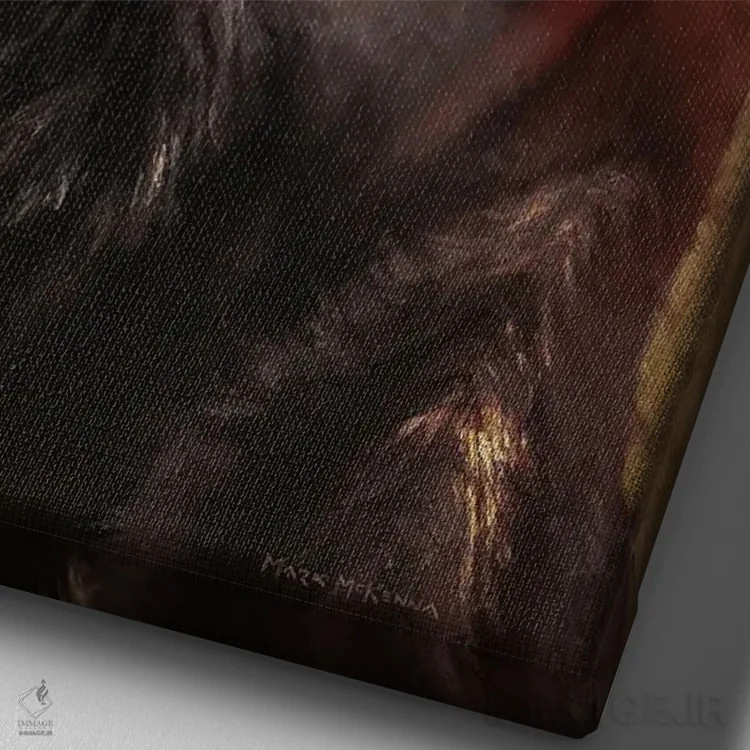 تابلو دکوراتیو حرکت پرشتاب اثر مارک مک کنا - نمای نزدیک بافت بوم