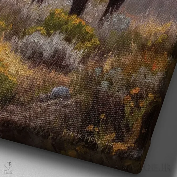 تابلو دکوراتیو سلطان اثر مارک مک کنا - نمای نزدیک بافت بوم