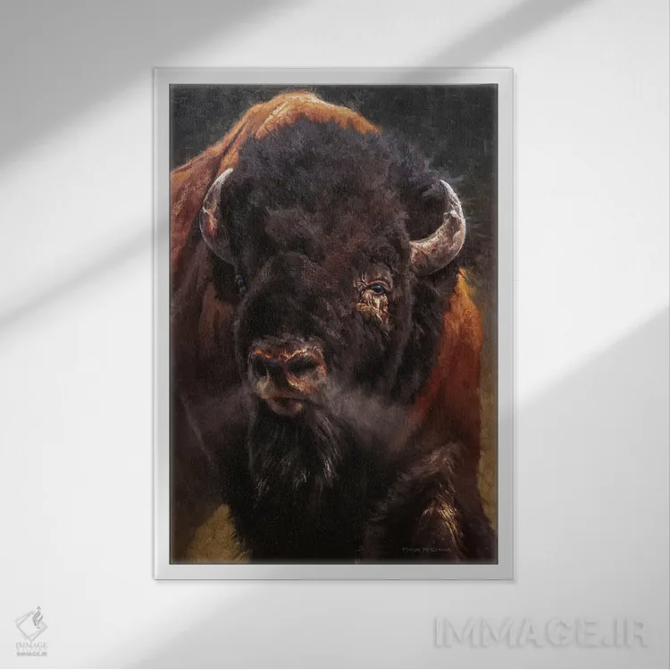 تابلو دکوراتیو حرکت پرشتاب اثر مارک مک کنا - نمای قابدار سفید