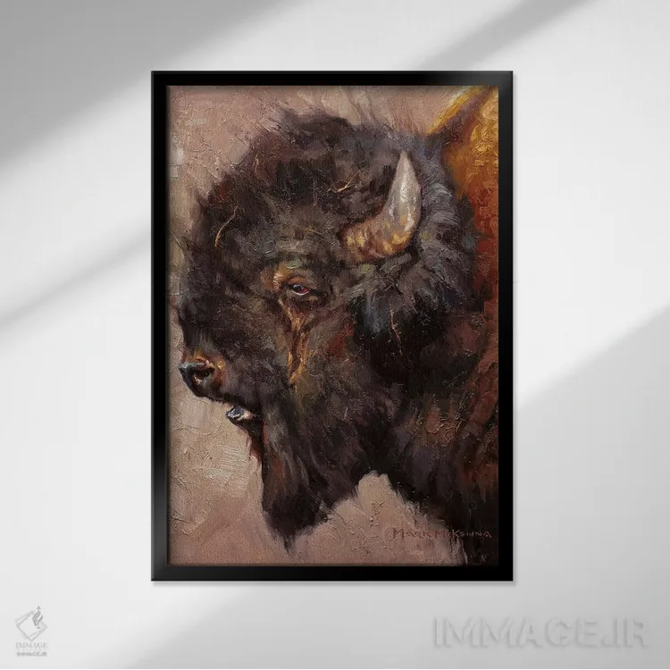 تابلو دکوراتیو پدرسالار اثر مارک مک کنا - نمای قابدار مشکی