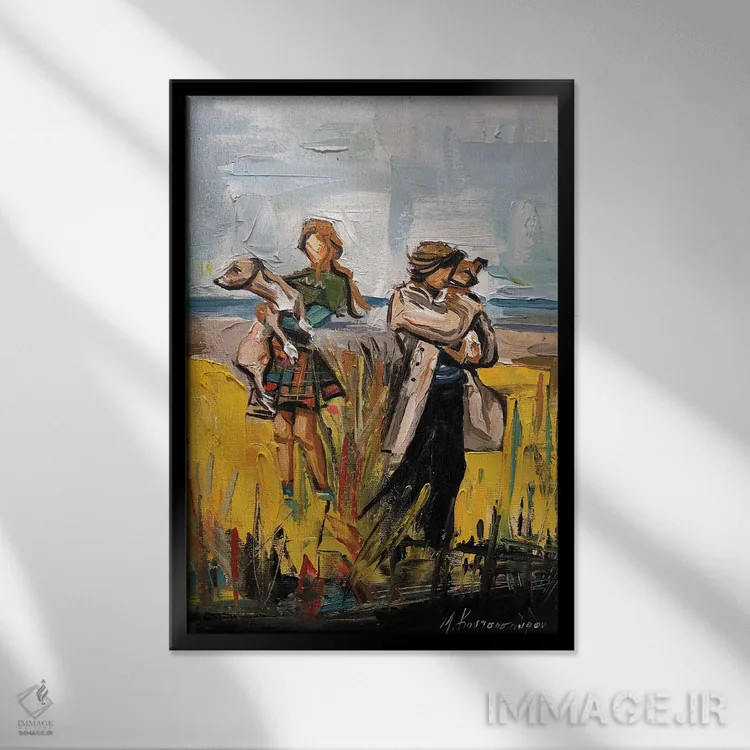 تابلو دکوراتیو لحظه ۲ اثر مارینا کوتسو سپیرو - نمای قابدار مشکی