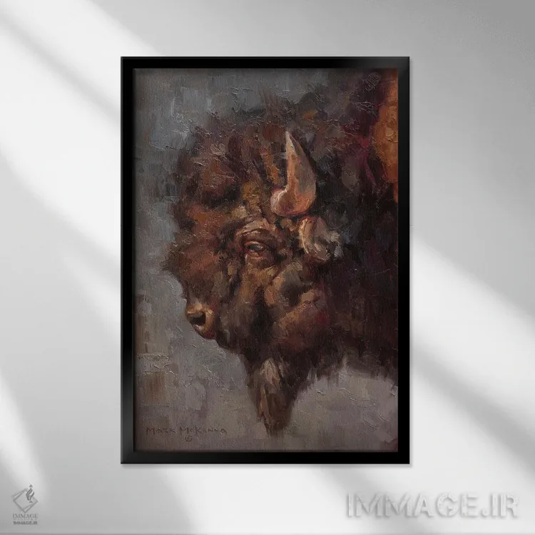 تابلو دکوراتیو چیزهای سخت اثر مارک مک کنا - نمای قابدار مشکی