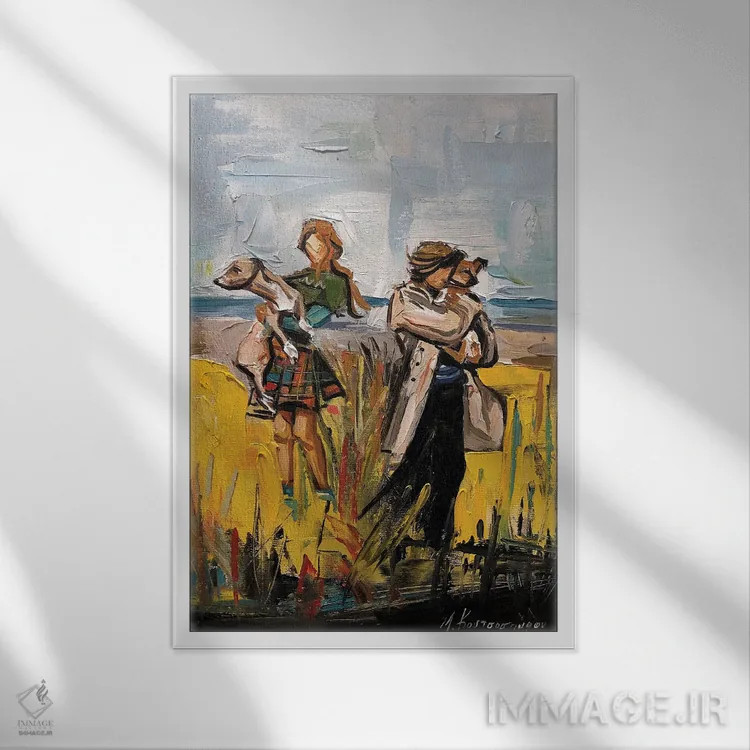 تابلو دکوراتیو لحظه ۲ اثر مارینا کوتسو سپیرو - نمای قابدار سفید