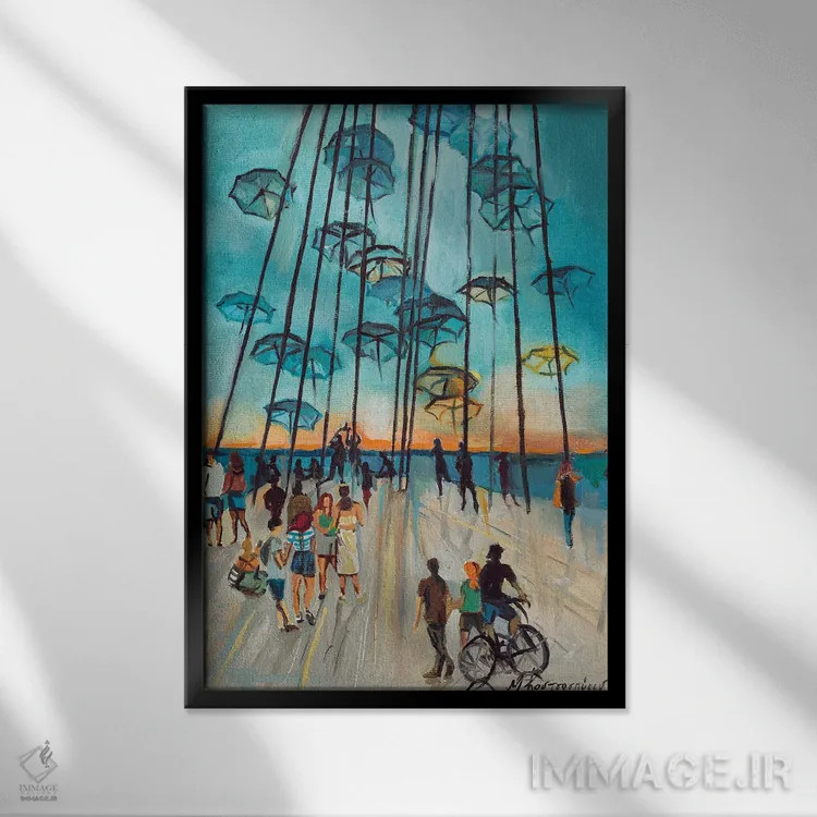 تابلو دکوراتیو رویای تسالونیکی اثر مارینا کوتسو سپیرو - نمای قابدار مشکی