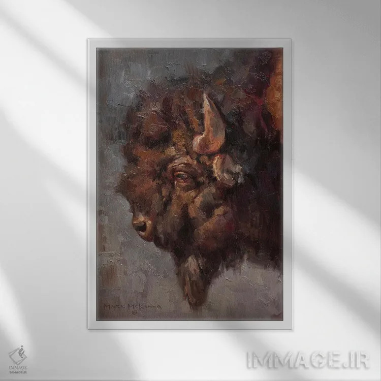 تابلو دکوراتیو چیزهای سخت اثر مارک مک کنا - نمای قابدار سفید