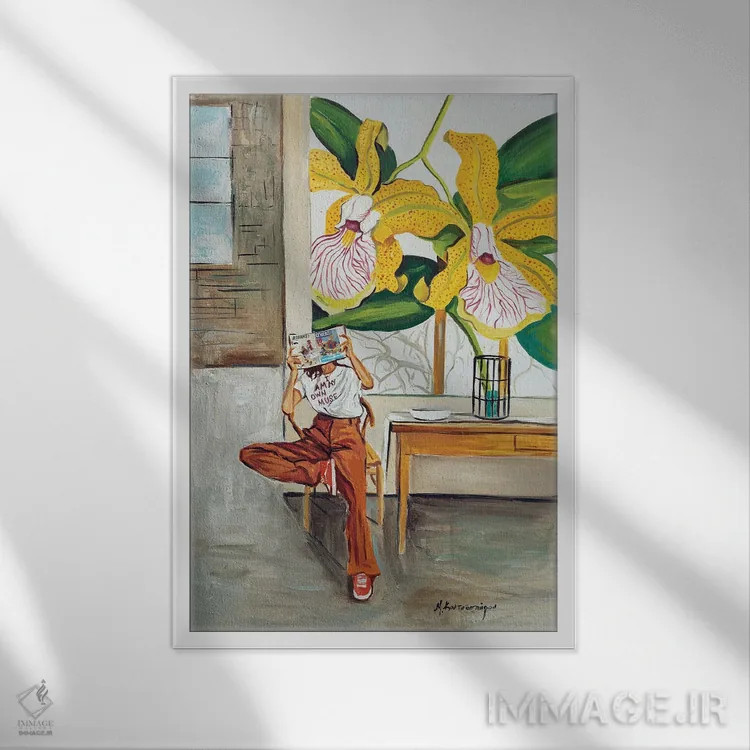 تابلو دکوراتیو لحظه اثر مارینا کوتسو سپیرو - نمای قابدار سفید