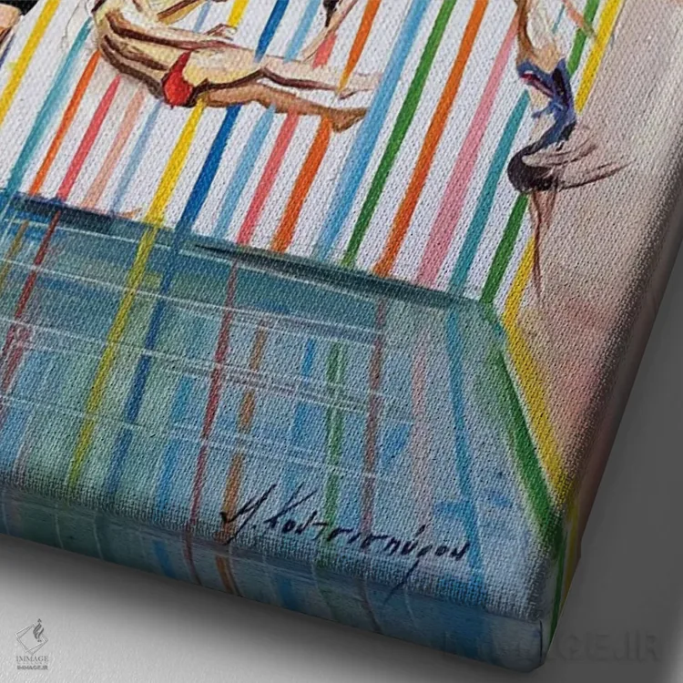 تابلو دکوراتیو بالاتر اثر مارینا کوتسو سپیرو - نمای نزدیک بافت بوم