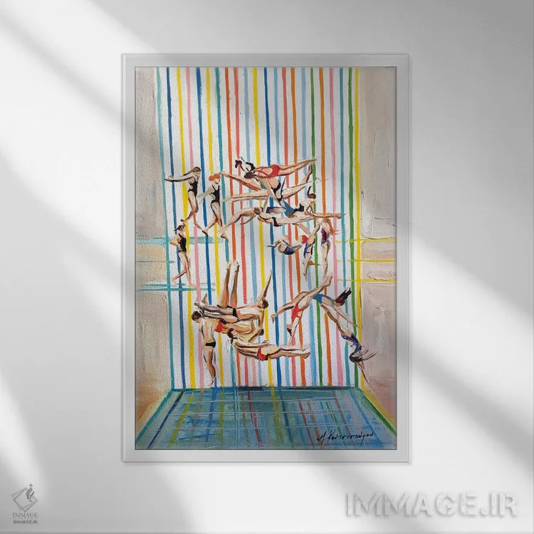 تابلو دکوراتیو بالاتر اثر مارینا کوتسو سپیرو - نمای قابدار سفید