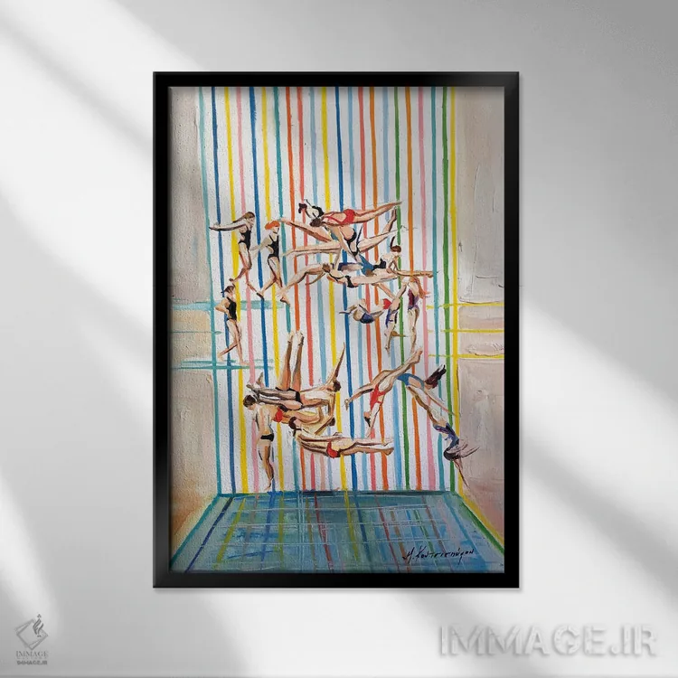 تابلو دکوراتیو بالاتر اثر مارینا کوتسو سپیرو - نمای قابدار مشکی