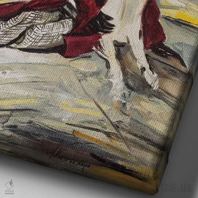 تابلو دکوراتیو امید اثر مارینا کوتسو سپیرو - نمای نزدیک بافت بوم