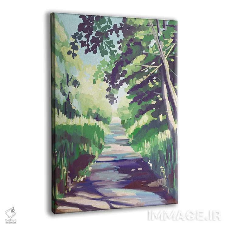 تابلو مدرن مسیر جنگل اثر مارگو کو - نمای پرسپکتیو محصول