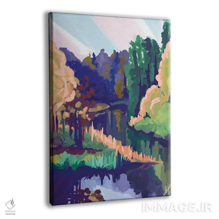 تابلو مدرن رودخانه والگه اثر مارگو کو - نمای پرسپکتیو محصول