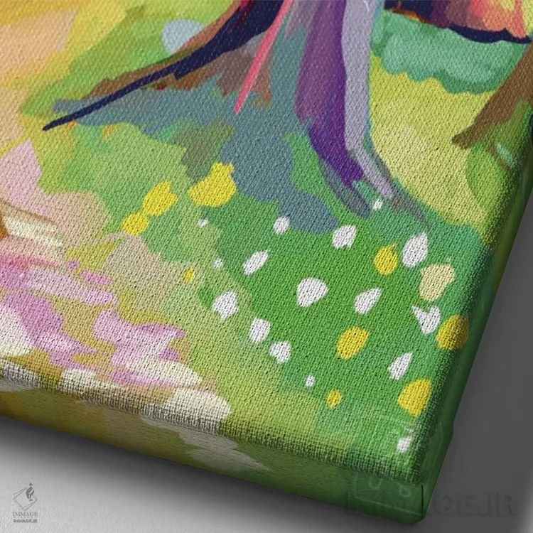 تابلو مدرن پارک کادری اثر مارگو کو - نمای نزدیک بافت بوم