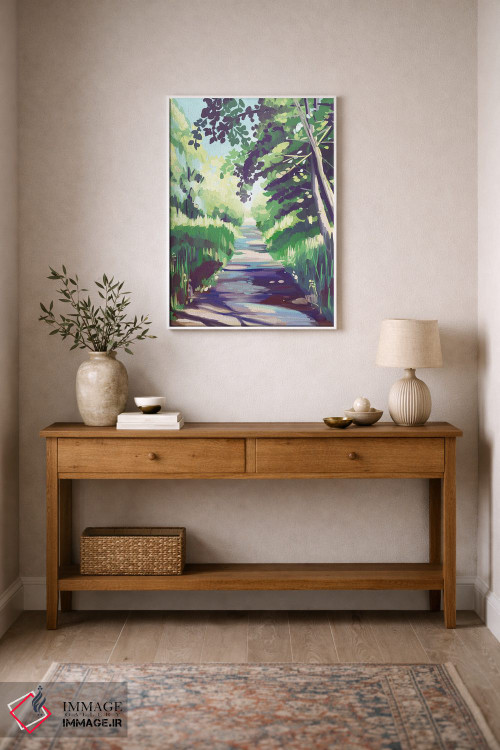تابلو مدرن مسیر جنگل اثر مارگو کو - D1W
