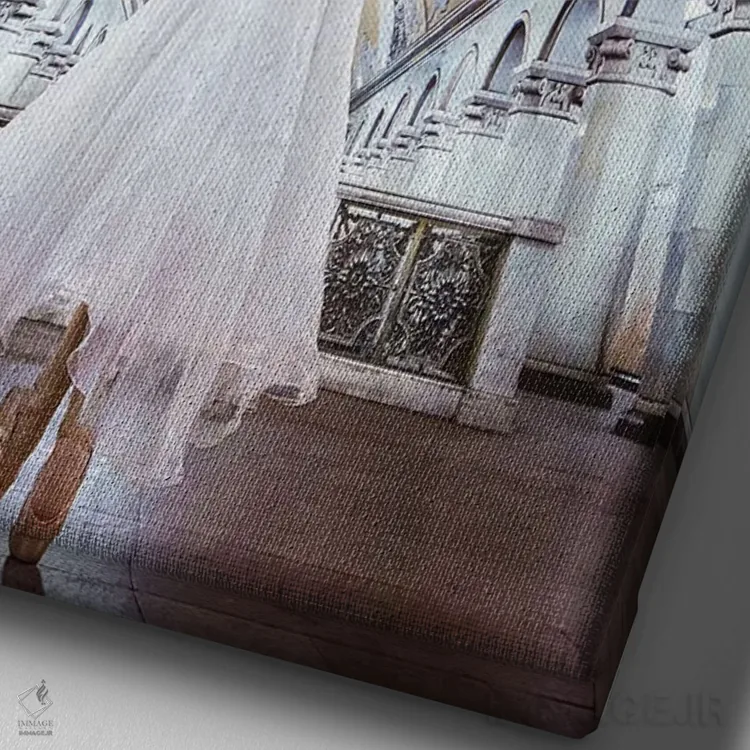 تابلو دکوراتیو باروک اثر هوبوپیبا - نمای نزدیک بافت بوم