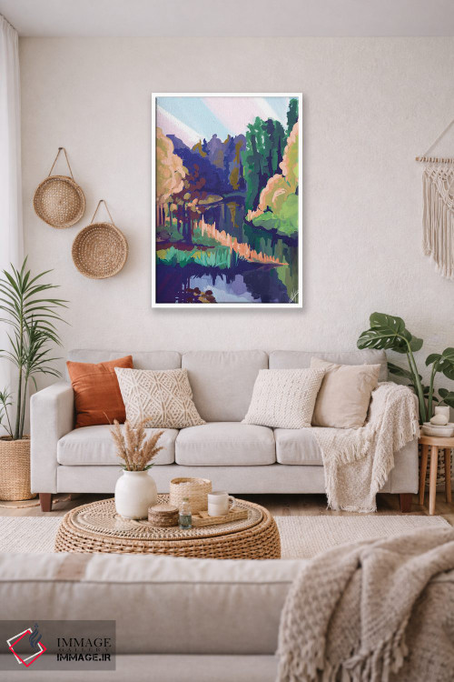 تابلو مدرن رودخانه والگه اثر مارگو کو - D1W