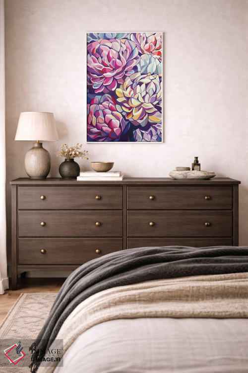 تابلو مدرن گل صدتومانی اثر مارگو کو - D2W