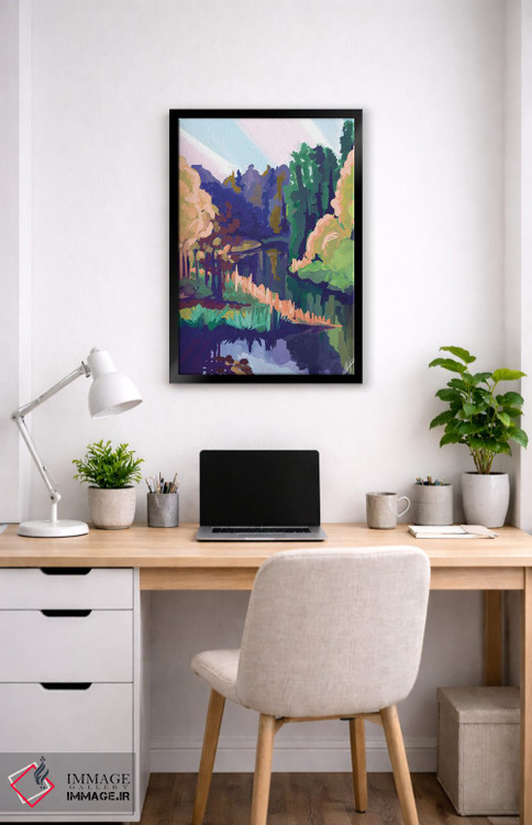 تابلو مدرن رودخانه والگه اثر مارگو کو - D5B