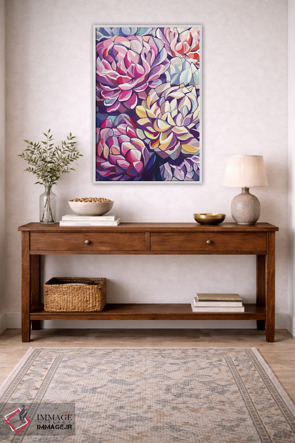 تابلو مدرن گل صدتومانی اثر مارگو کو - D3W