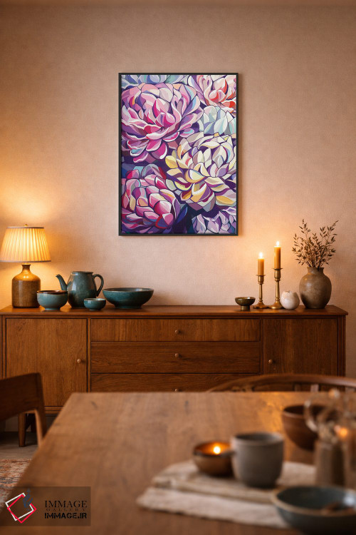 تابلو مدرن گل صدتومانی اثر مارگو کو - D6B