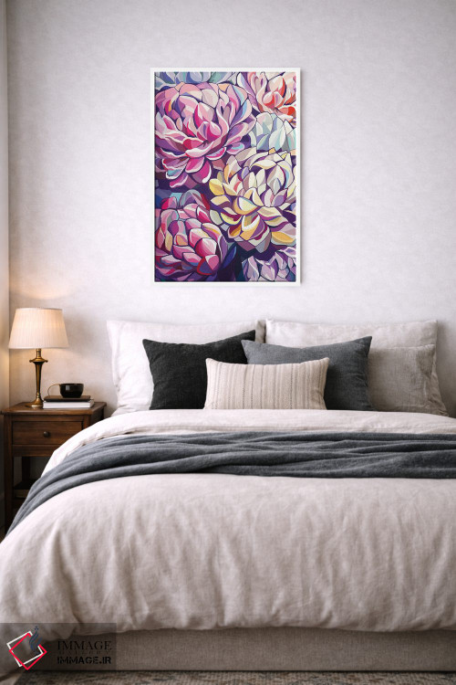 تابلو مدرن گل صدتومانی اثر مارگو کو - D5W