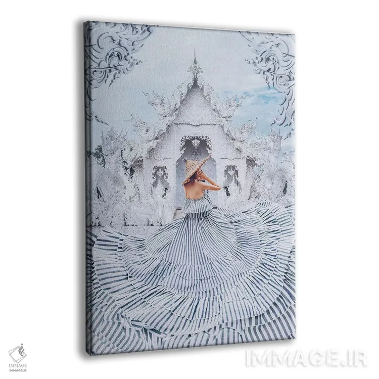 تابلو دکوراتیو جهان سفید اثر هوبوپیبا - نمای پرسپکتیو محصول