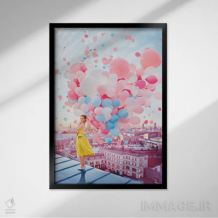 تابلو دکوراتیو فروشگاه معجزات اثر هوبوپیبا - نمای قابدار مشکی