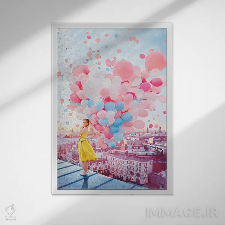 تابلو دکوراتیو فروشگاه معجزات اثر هوبوپیبا - نمای قابدار سفید