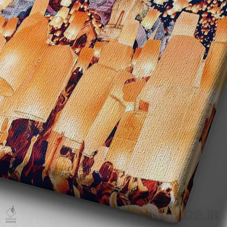 تابلو دکوراتیو وقتی رویاها به حقیقت می پیوندند اثر هوبوپیبا - نمای نزدیک بافت بوم