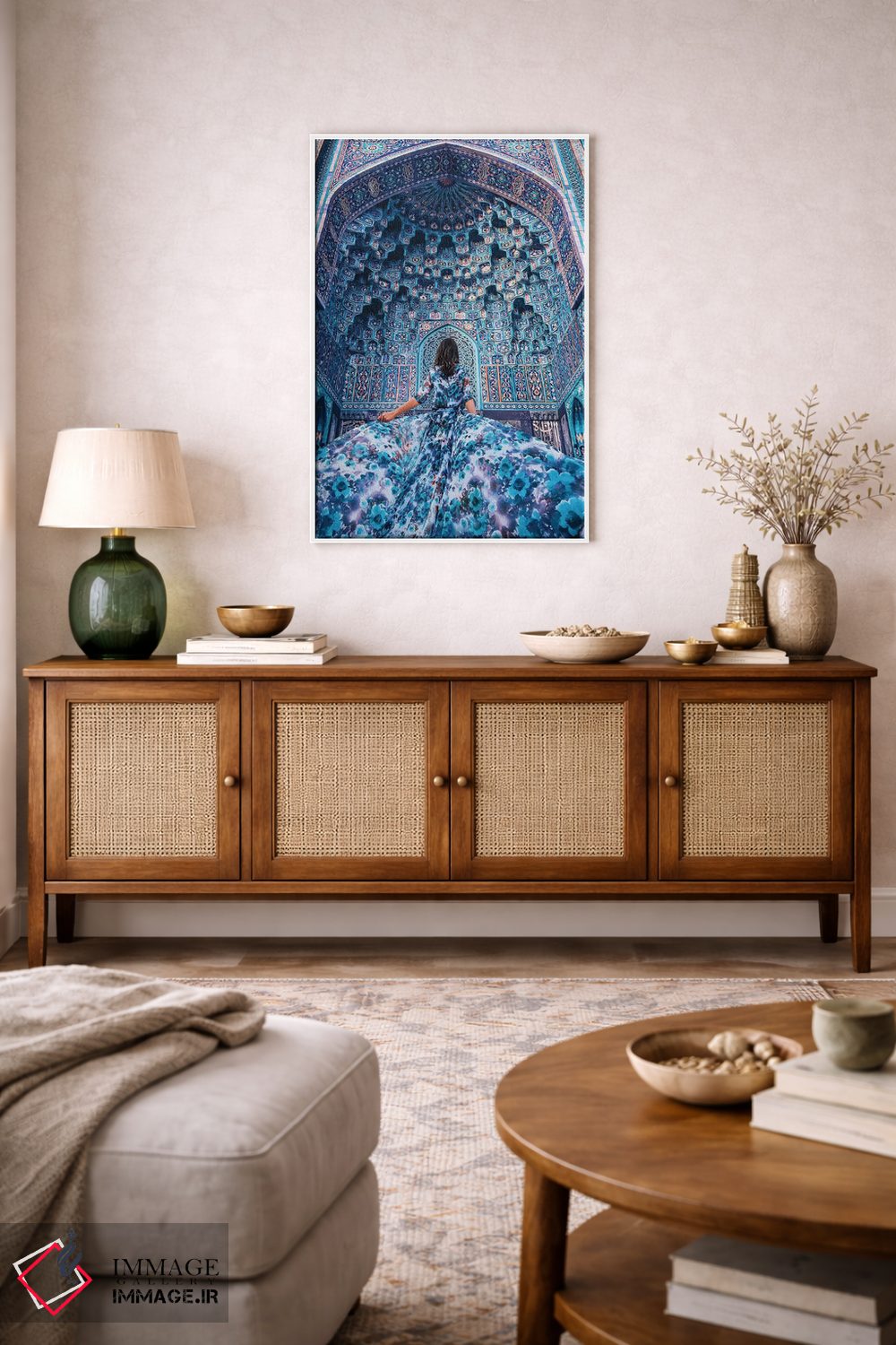 تابلو دکوراتیو آبی اشتیاق سفر اثر هوبوپیبا - D2W