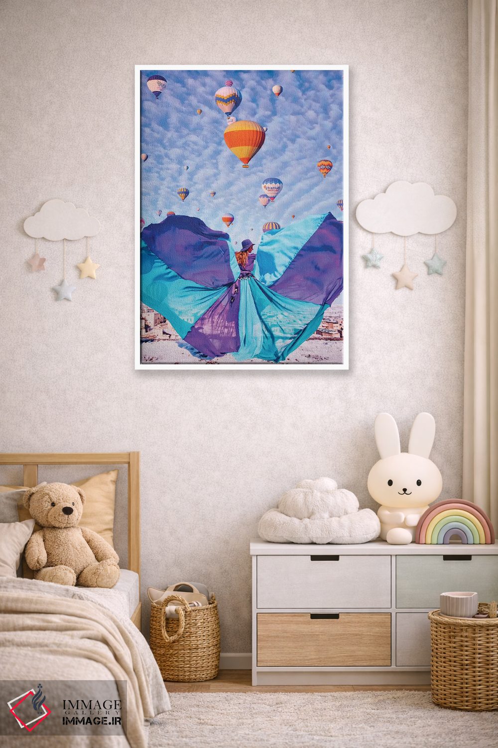 تابلو دکوراتیو پروانه آبی اثر هوبوپیبا - D4W