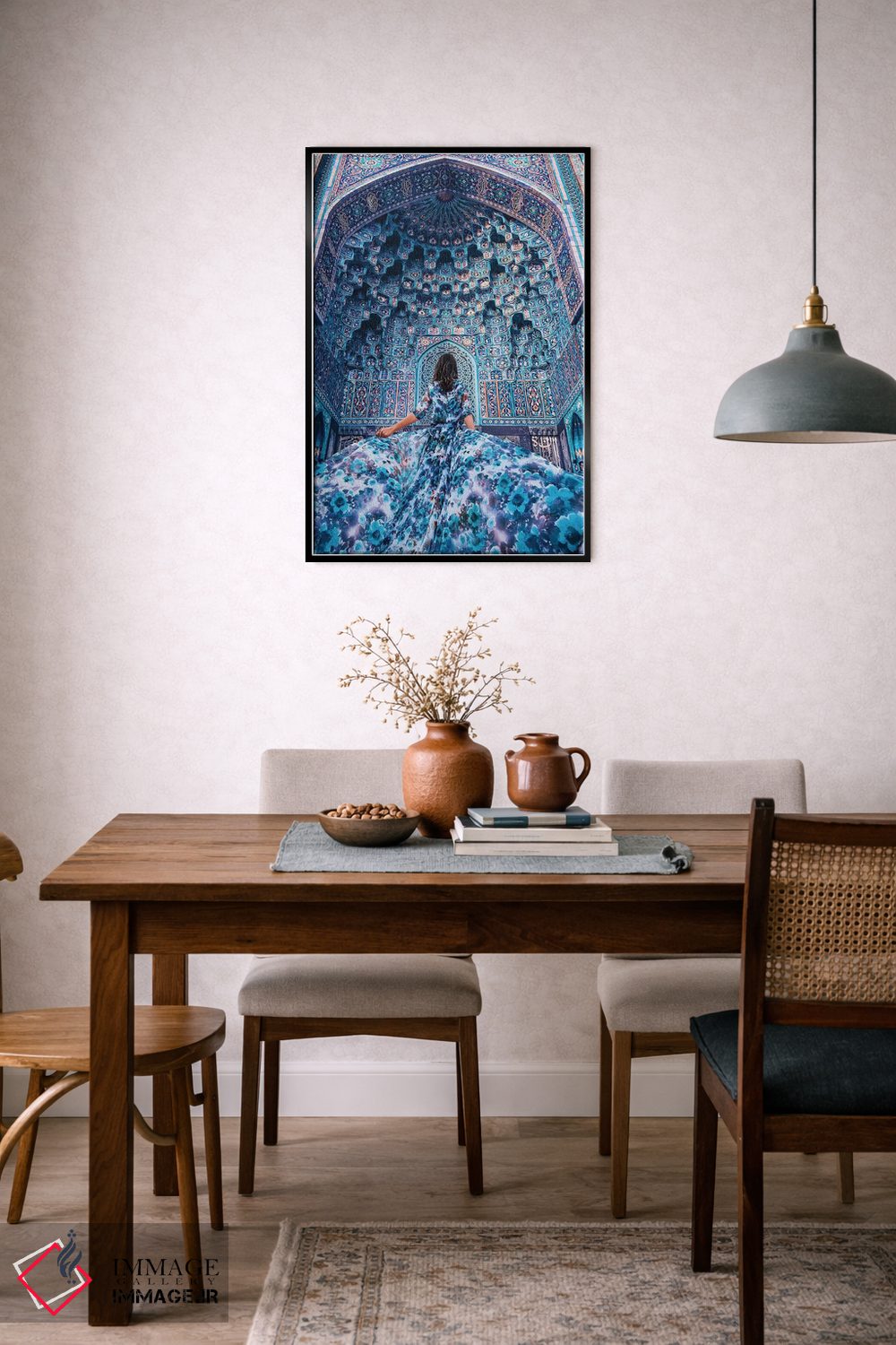 تابلو دکوراتیو آبی اشتیاق سفر اثر هوبوپیبا - D6B