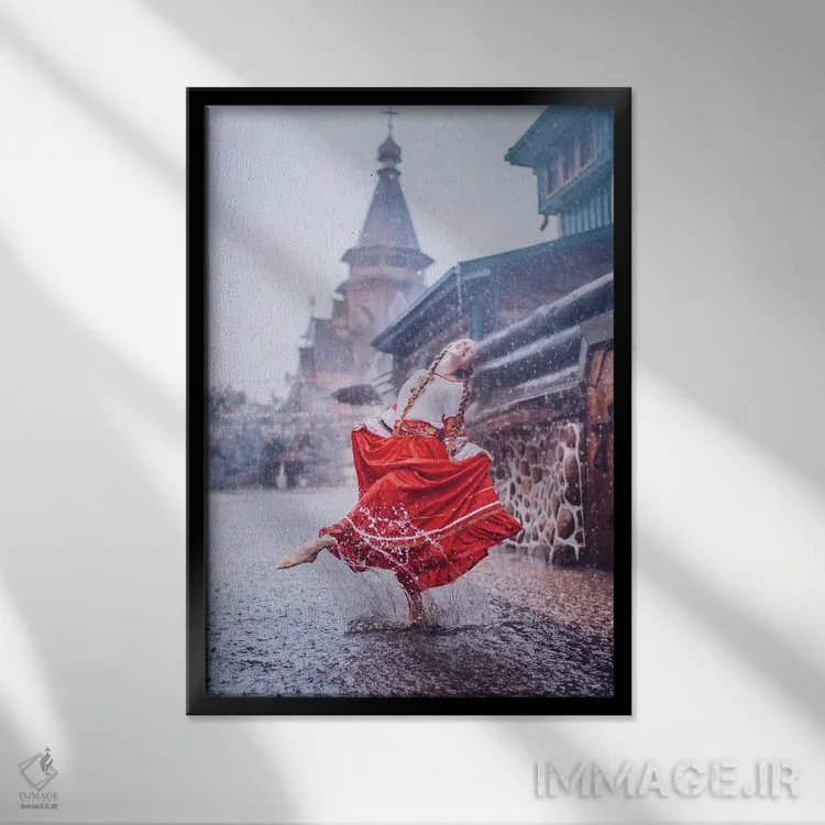 تابلو دکوراتیو شادی واقعی و خالص تابستانی اثر هوبوپیبا - نمای قابدار مشکی