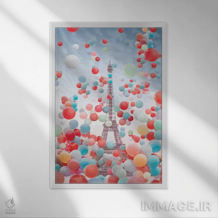 تابلو دکوراتیو زنده باد فرانسه اثر هوبوپیبا - نمای قابدار سفید