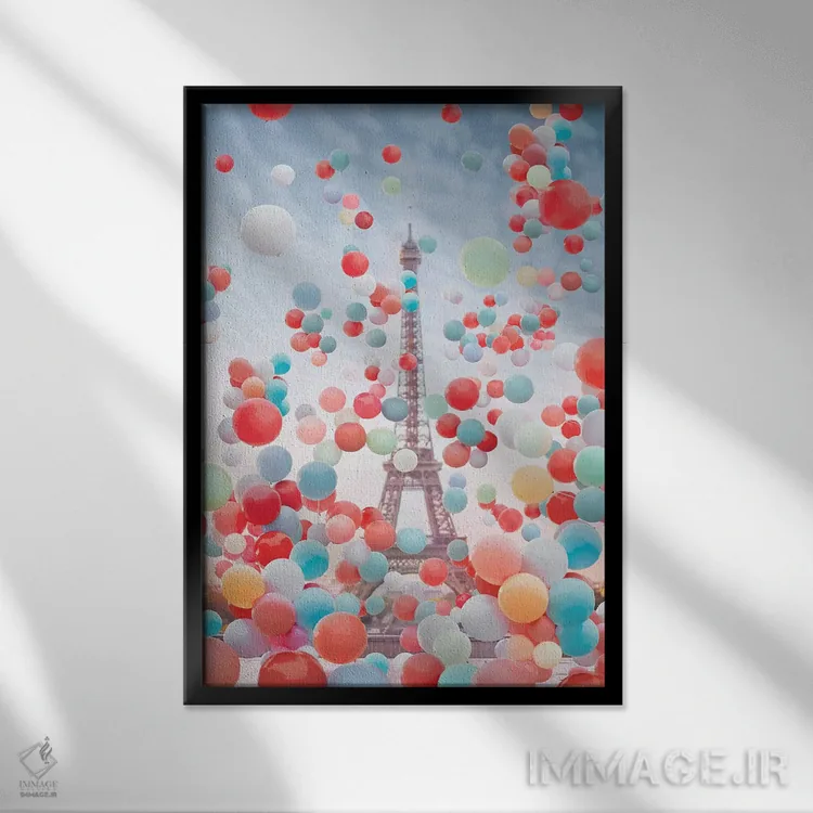 تابلو دکوراتیو زنده باد فرانسه اثر هوبوپیبا - نمای قابدار مشکی