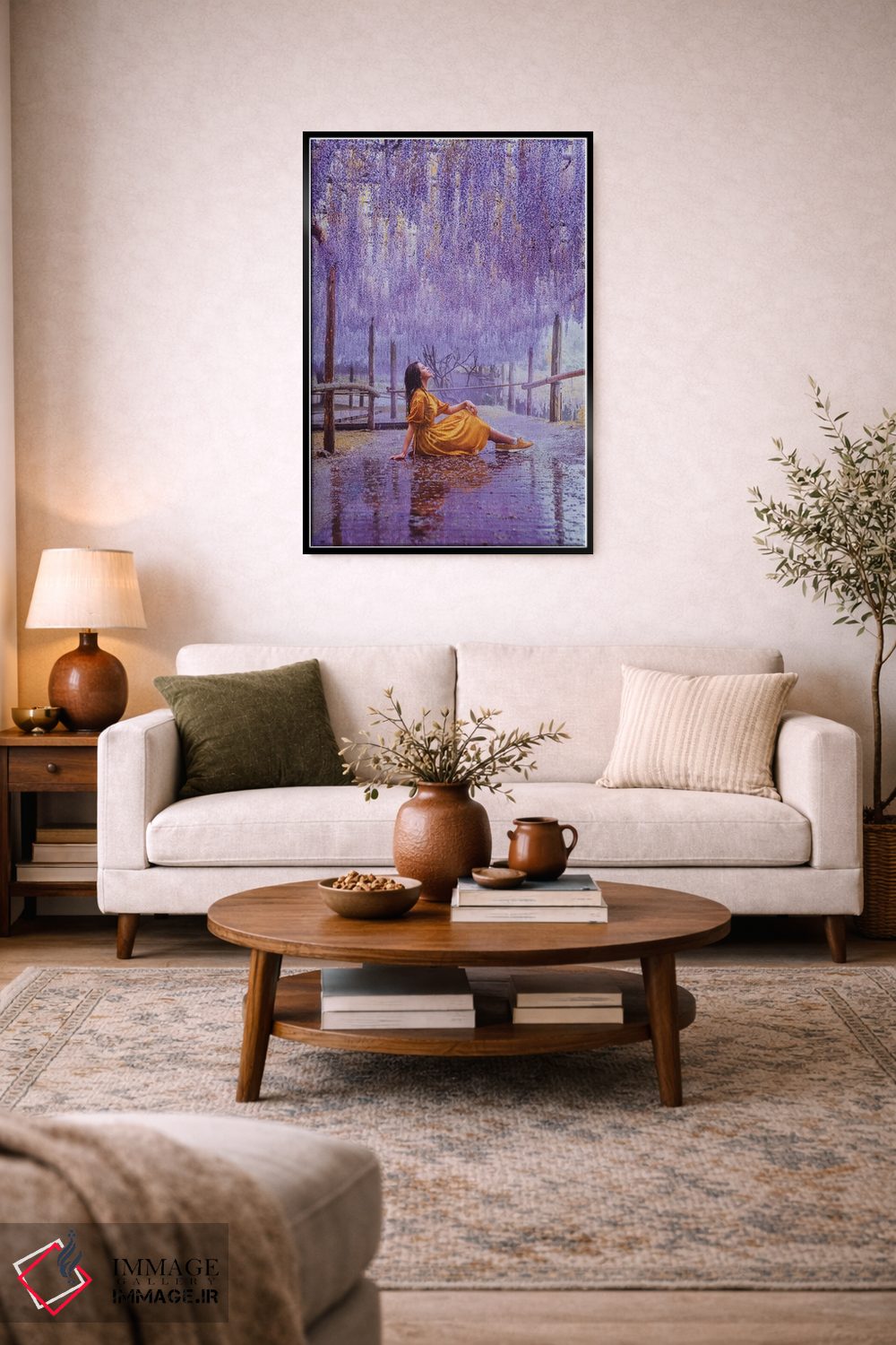 تابلو دکوراتیو این باران مثل عطر با طعم ویستریاست اثر هوبوپیبا - D4B