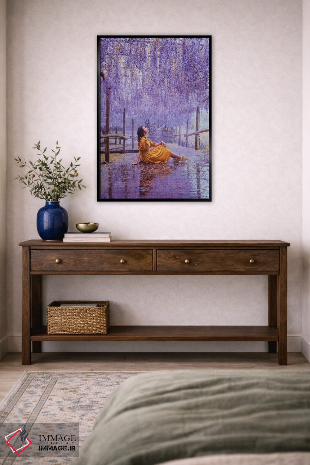 تابلو دکوراتیو این باران مثل عطر با طعم ویستریاست اثر هوبوپیبا - D5B