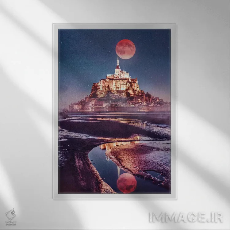 تابلو دکوراتیو عکس روی ترندها اثر هوبوپیبا - نمای قابدار سفید