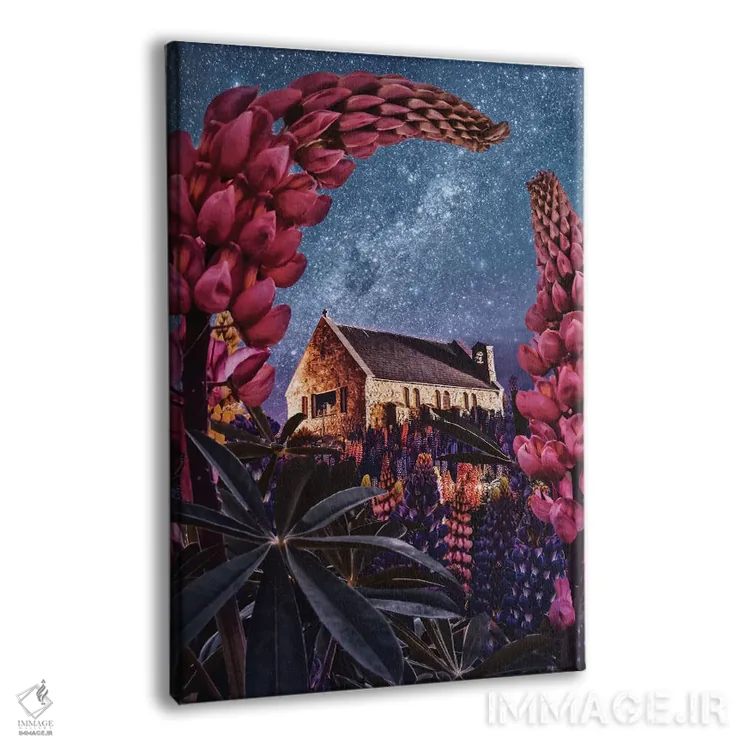 تابلو دکوراتیو لوپین های شبانه در دریاچه تکاپو ۱ اثر هوبوپیبا - نمای پرسپکتیو محصول