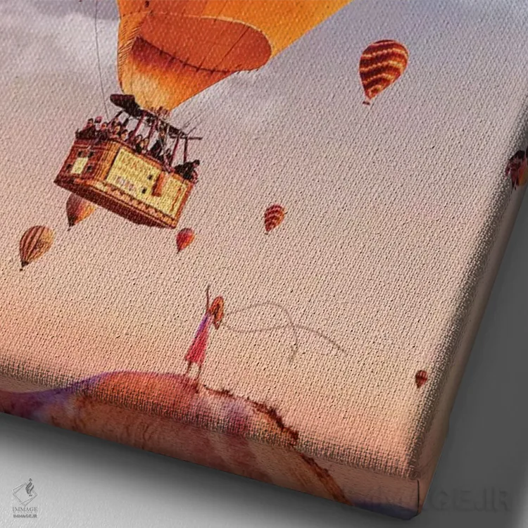 تابلو دکوراتیو منتظر پرواز من باش اثر هوبوپیبا - نمای نزدیک بافت بوم