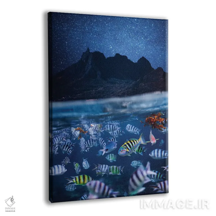 تابلو دکوراتیو شب موریس اثر هوبوپیبا - نمای پرسپکتیو محصول