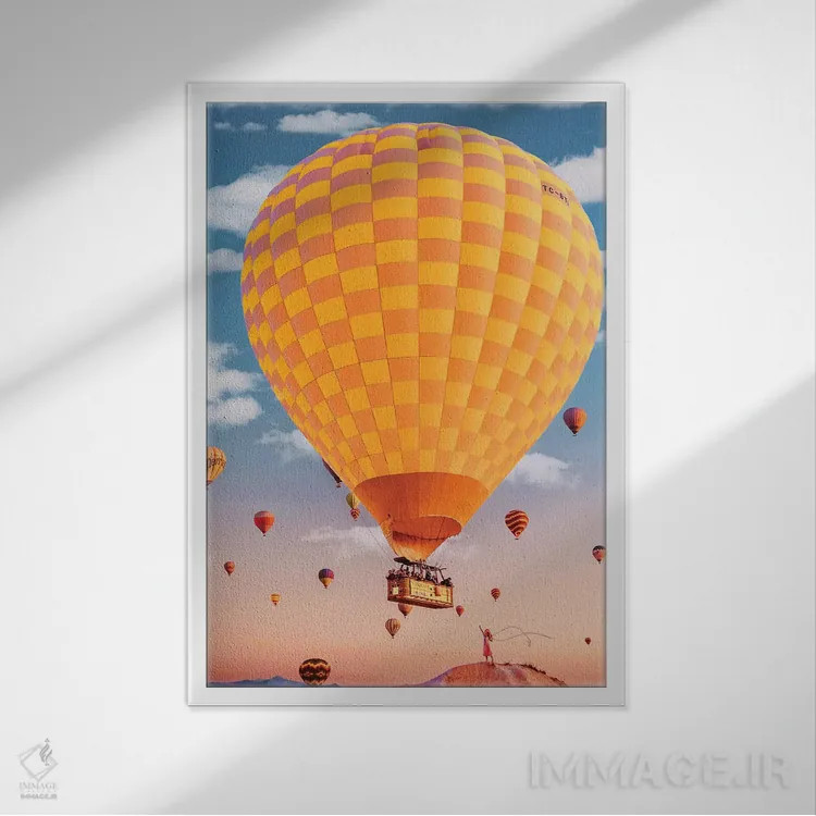 تابلو دکوراتیو منتظر پرواز من باش اثر هوبوپیبا - نمای قابدار سفید