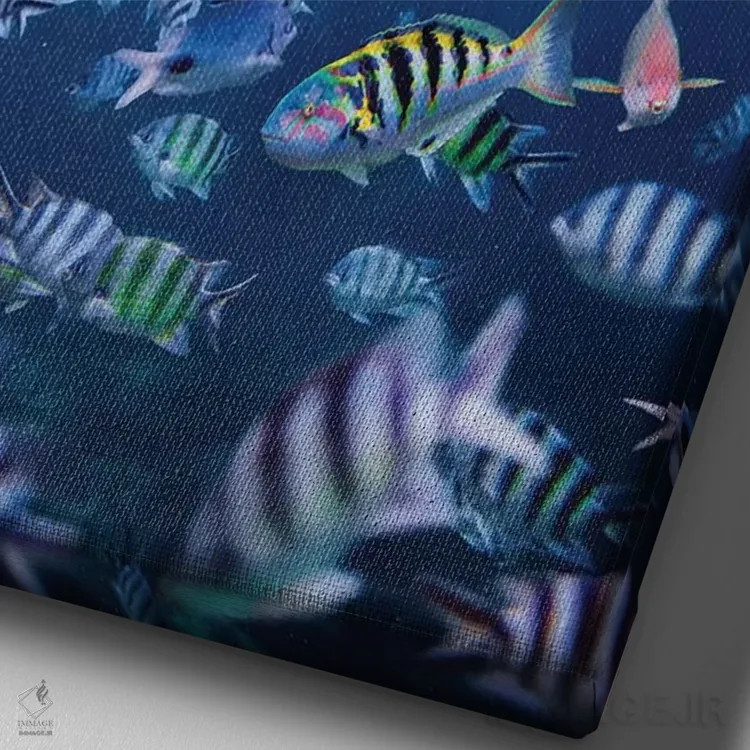 تابلو دکوراتیو شب موریس اثر هوبوپیبا - نمای نزدیک بافت بوم